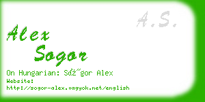 alex sogor business card